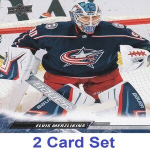 Elvis Merzlikins Hockey Card Collection